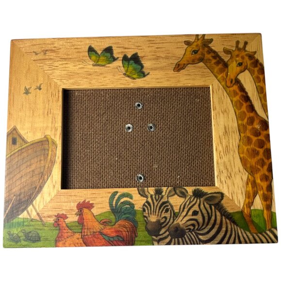 Noah's Ark Wooden Picture‎ Frame Fetco 5x3.5" Photo Size - Picture 1 of 16